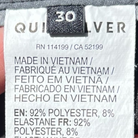 🌻Quiksilver Black Amphibian 20" Hybrid Boardshorts Size 30 - Picture 5 of 6